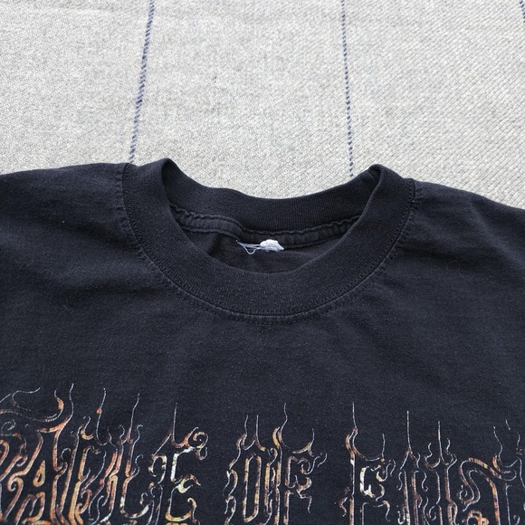 Vintage Cradle of Filth 2000s T-shirt Nightmare Coming Band Y2K L Metal Black - Picture 6 of 9